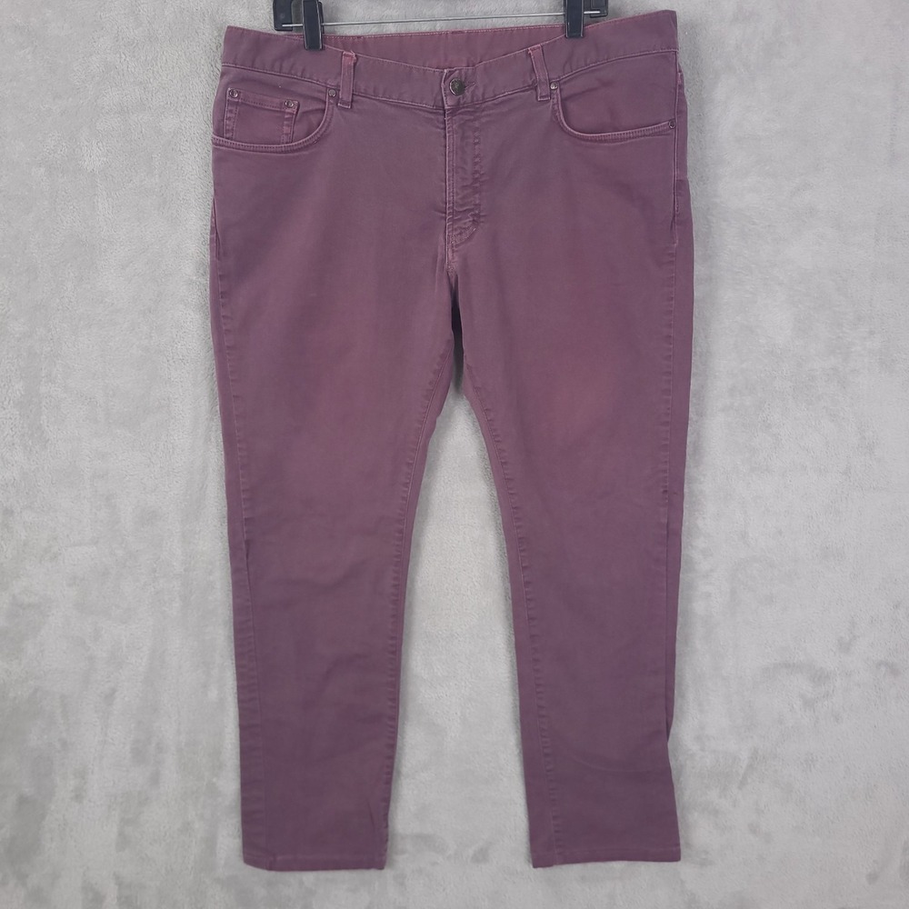 Versace Collection Trend Jeans  Mens 38x28 Purple  Straight Leg Classic Preppy